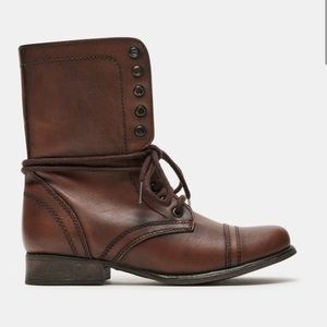 Steve Madden TROOPA BROWN LEATHER Boots